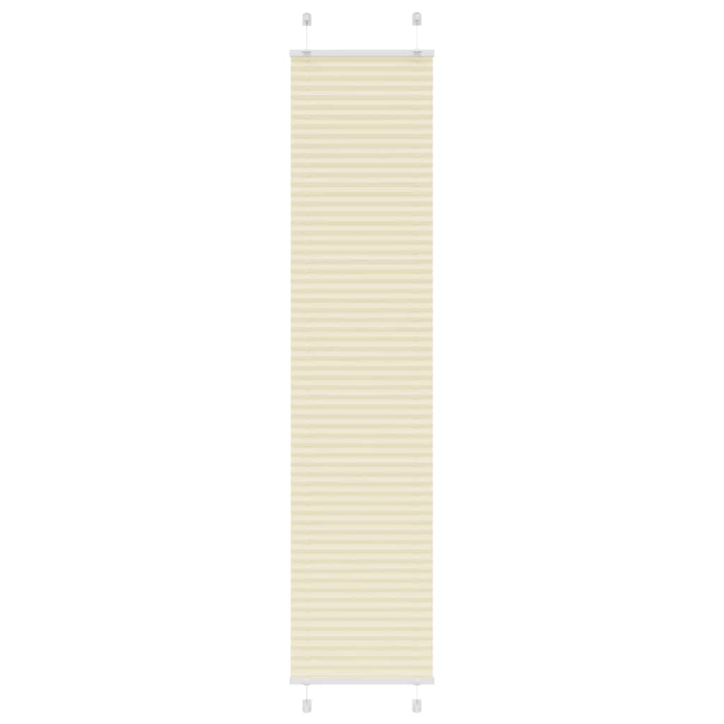 vidaXL Store plissé crème 45x200 cm Largeur du tissu 44,4 cm Polyester