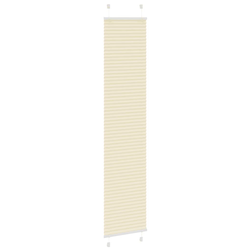 vidaXL Store plissé crème 45x200 cm Largeur du tissu 44,4 cm Polyester