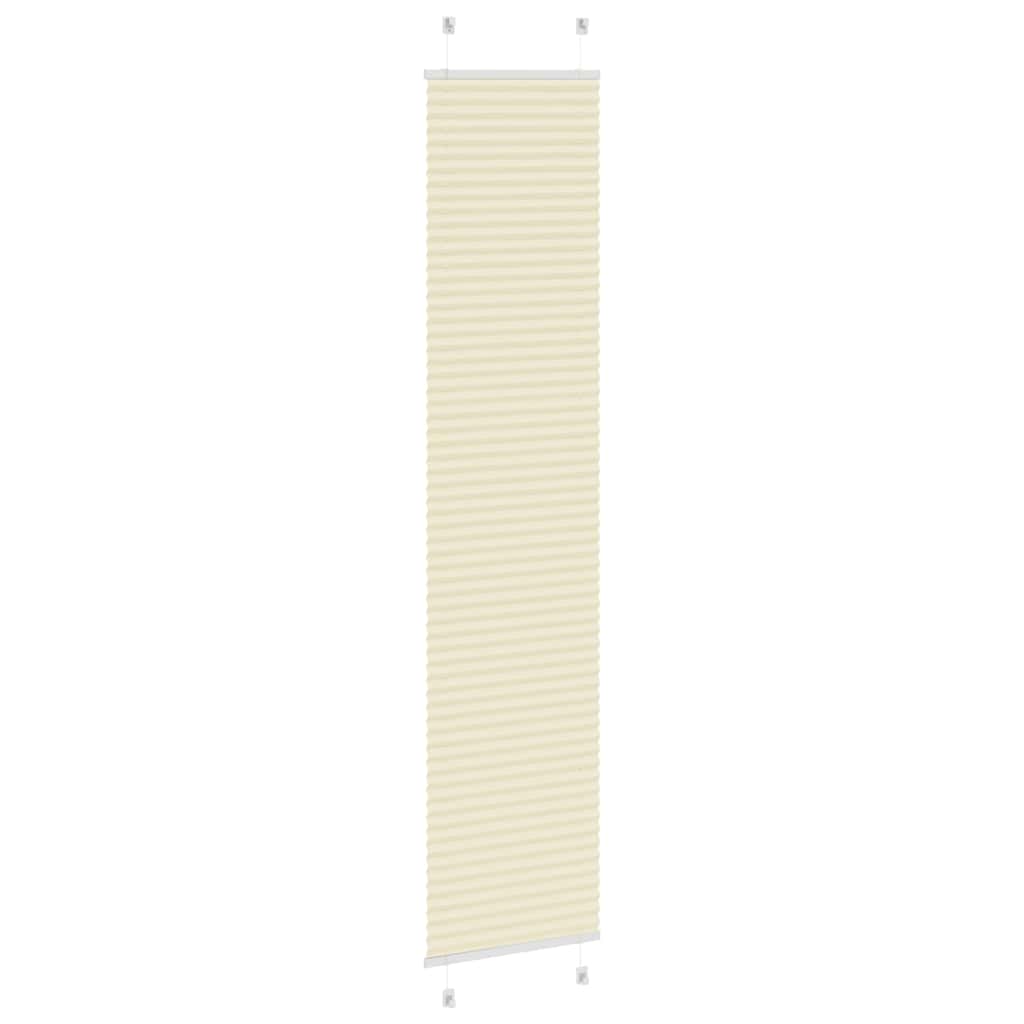 vidaXL Store plissé crème 45x200 cm Largeur du tissu 44,4 cm Polyester