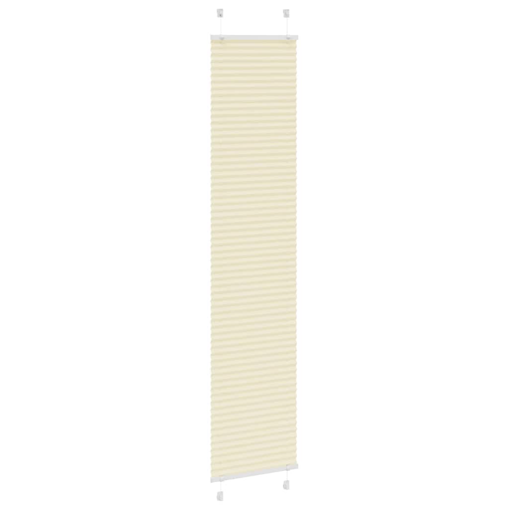 vidaXL Plissee Creme 50x200 cm Stoffbreite 49,4 cm Polyester