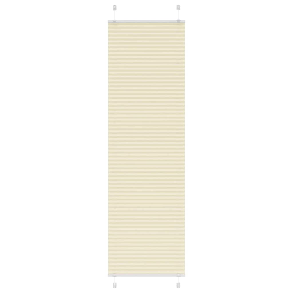 vidaXL Store plissé crème 55x200 cm Largeur du tissu 54,4 cm Polyester