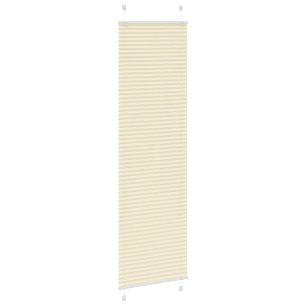 vidaXL Store plissé crème 55x200 cm Largeur du tissu 54,4 cm Polyester