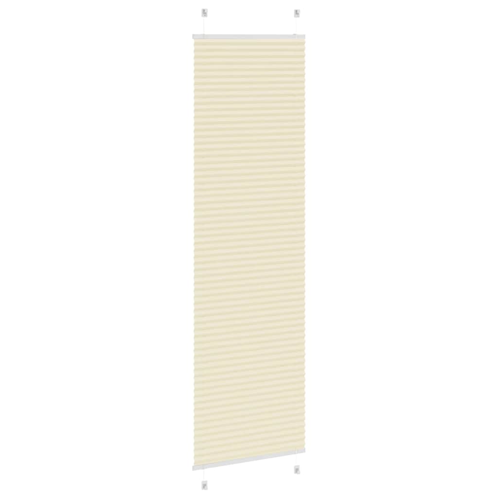 vidaXL Store plissé crème 55x200 cm Largeur du tissu 54,4 cm Polyester