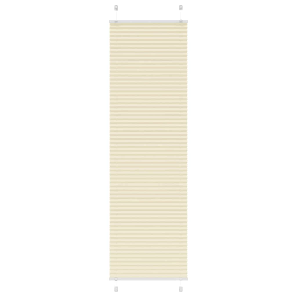vidaXL Plissee Creme 60x200 cm Stoffbreite 59,4 cm Polyester