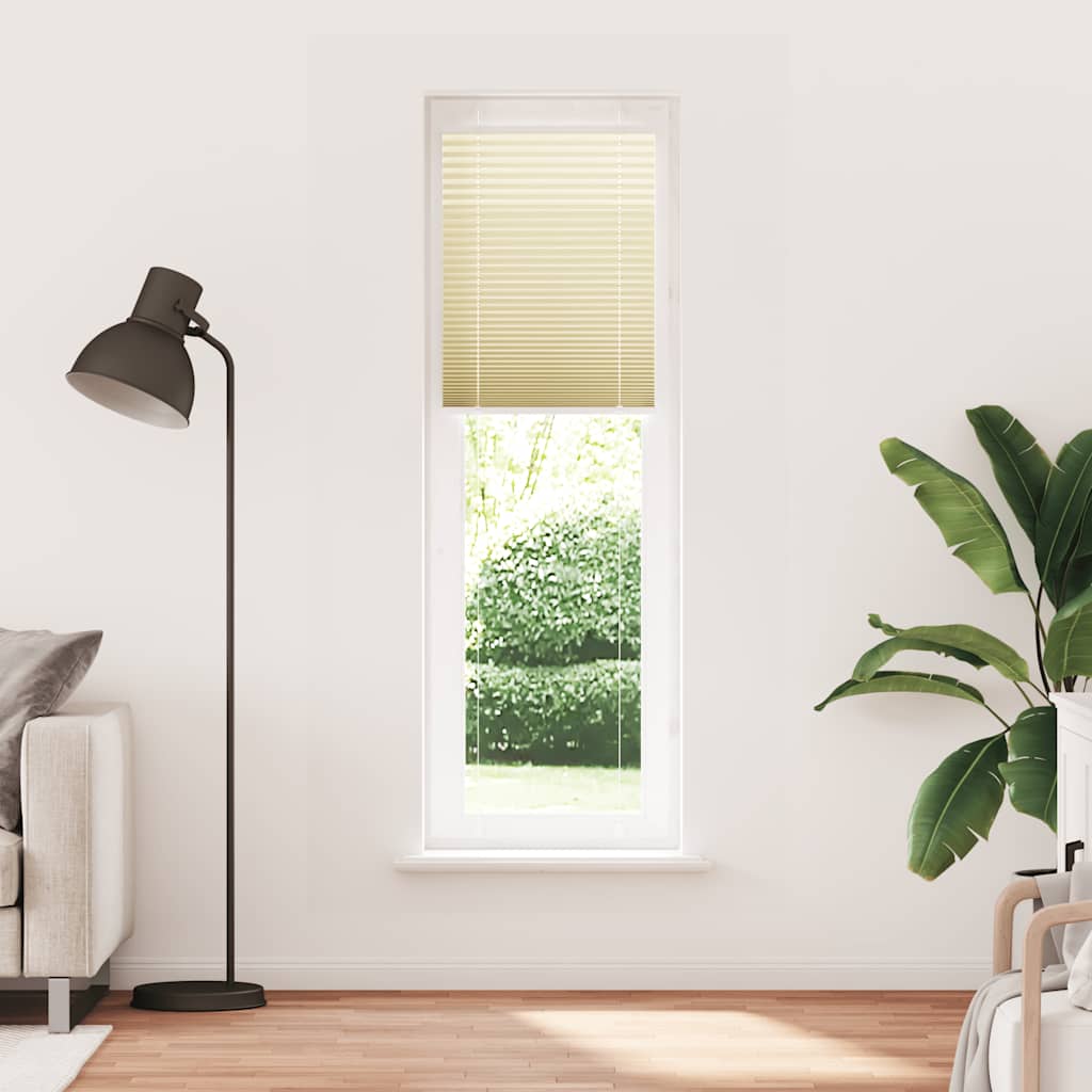 vidaXL Plissee Creme 60x200 cm Stoffbreite 59,4 cm Polyester