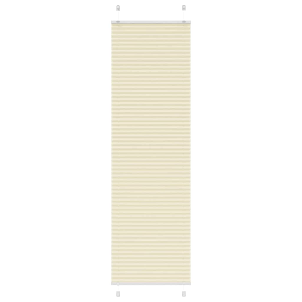 vidaXL Store plissé crème 65x200 cm Largeur du tissu 64,4 cm Polyester