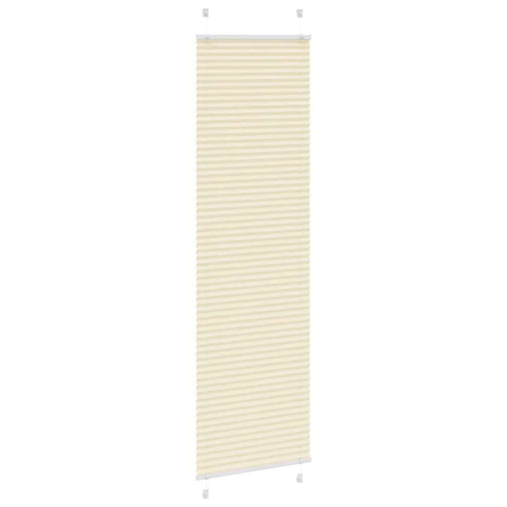 vidaXL Store plissé crème 65x200 cm Largeur du tissu 64,4 cm Polyester