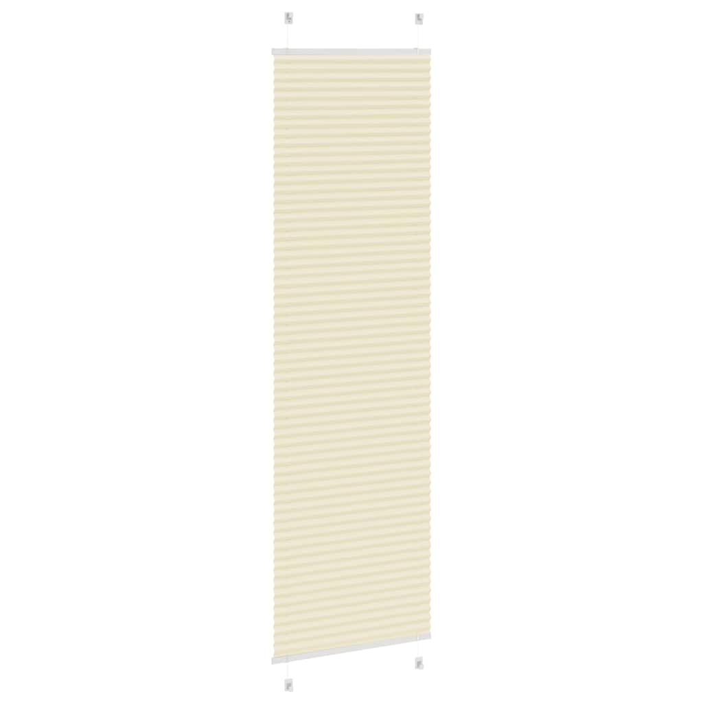 vidaXL Store plissé crème 65x200 cm Largeur du tissu 64,4 cm Polyester