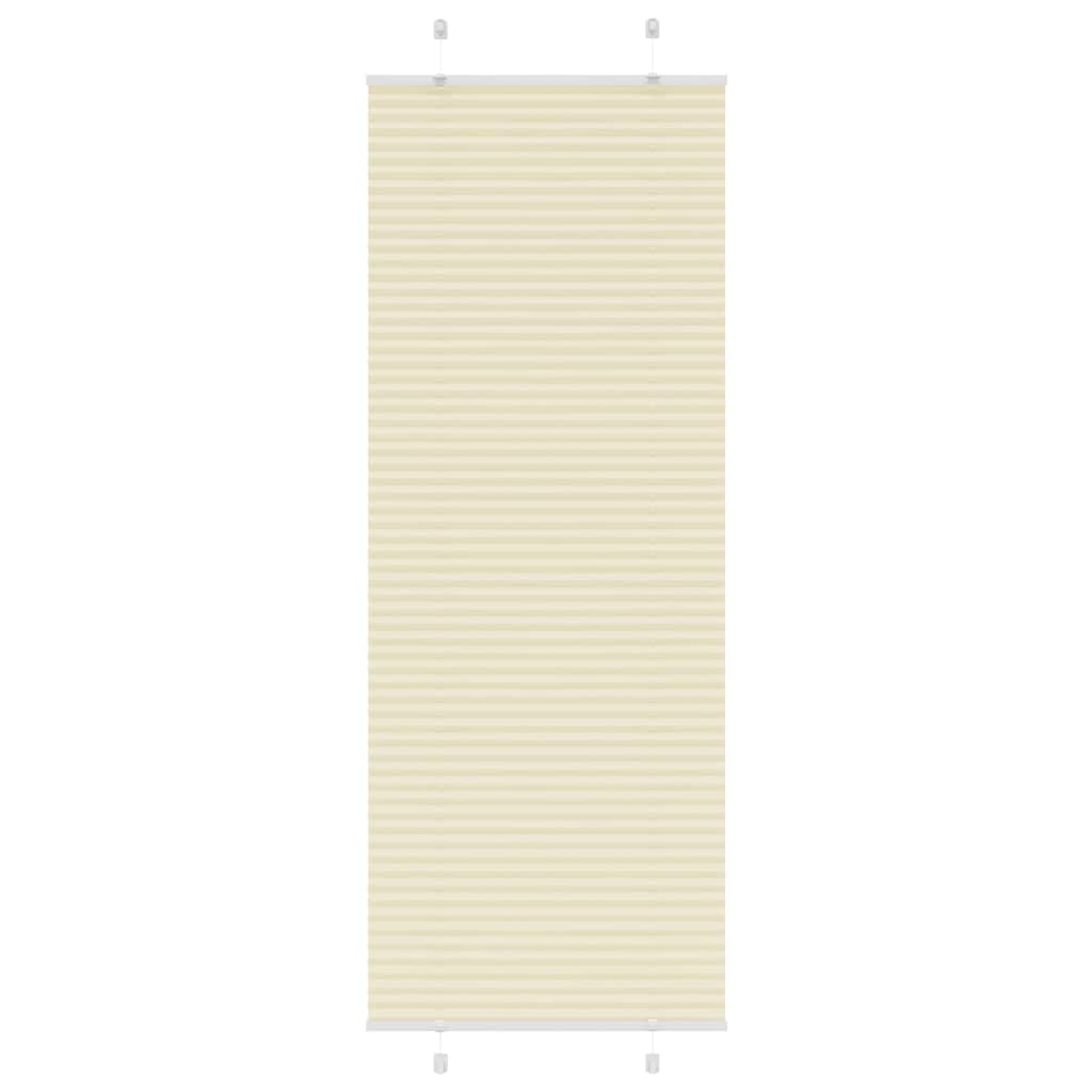 vidaXL Plissee Creme 70x200 cm Stoffbreite 69,4 cm Polyester