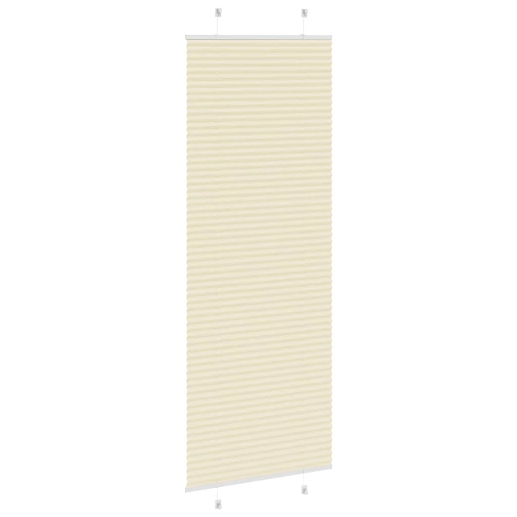 vidaXL Plissee Creme 70x200 cm Stoffbreite 69,4 cm Polyester