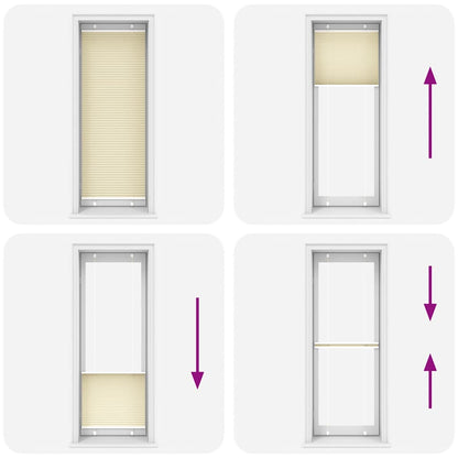 vidaXL Plissee Creme 70x200 cm Stoffbreite 69,4 cm Polyester