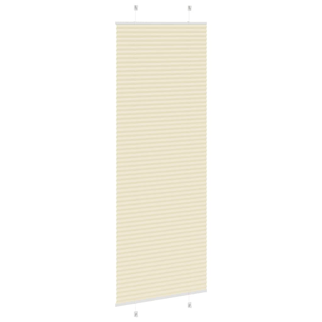 vidaXL Plissee Creme 80x200 cm Stoffbreite 79,4 cm Polyester