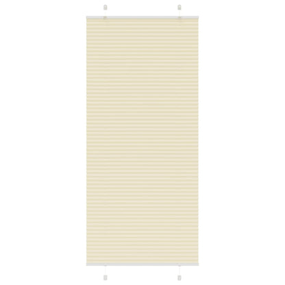 vidaXL Plissee Creme 85x200 cm Stoffbreite 84,4 cm Polyester