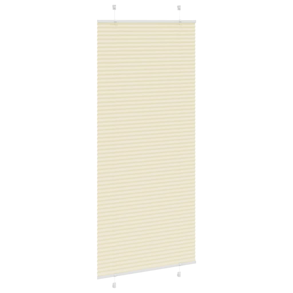 vidaXL Plissee Creme 85x200 cm Stoffbreite 84,4 cm Polyester