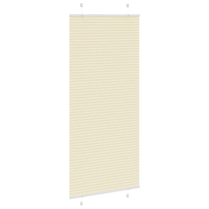 vidaXL Plissee Creme 85x200 cm Stoffbreite 84,4 cm Polyester
