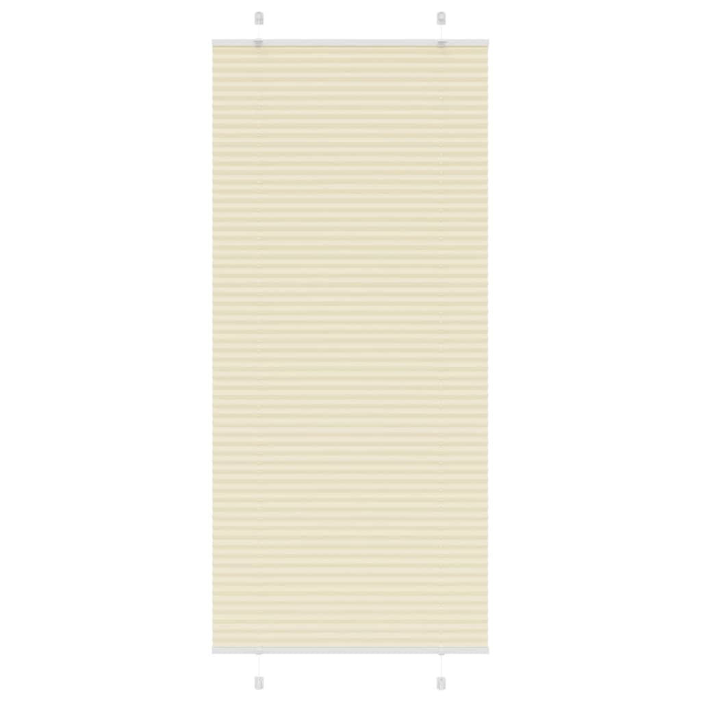 vidaXL Plissee Creme 90x200 cm Stoffbreite 89,4 cm Polyester