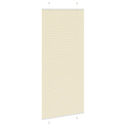 vidaXL Plissee Creme 90x200 cm Stoffbreite 89,4 cm Polyester