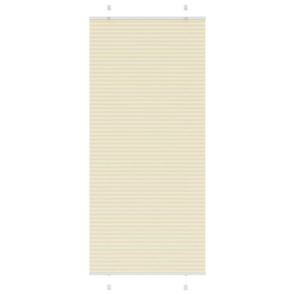 vidaXL Plissee Creme 95x200 cm Stoffbreite 94,4 cm Polyester