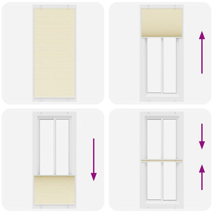 vidaXL Plissee Creme 95x200 cm Stoffbreite 94,4 cm Polyester