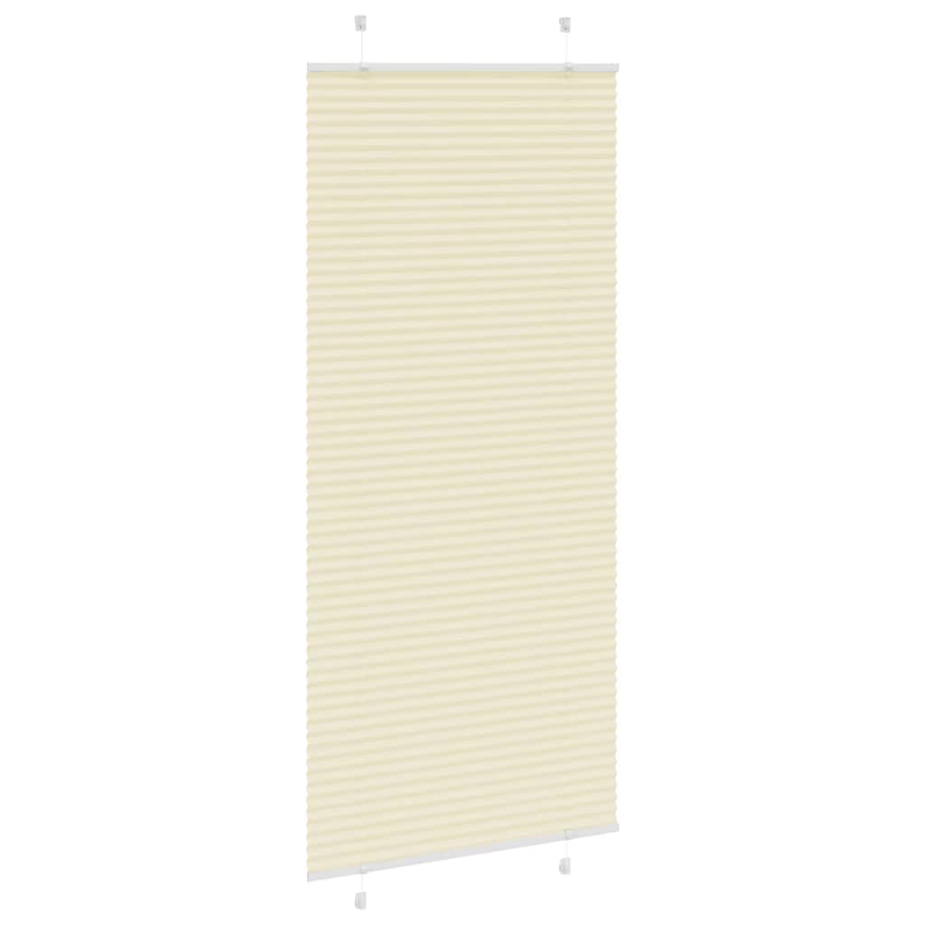 vidaXL Plissee Creme 100x200 cm Stoffbreite 99,4 cm Polyester