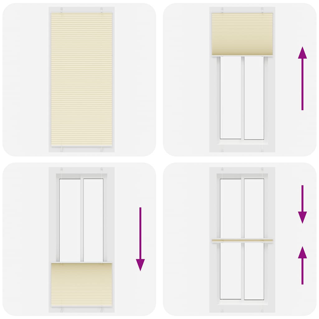 Plissee Creme 100x200 cm Stoffbreite 99,4 cm Polyester