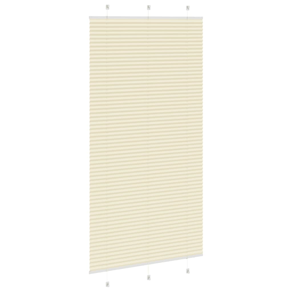 vidaXL Plissee Creme 105x200 cm Stoffbreite 104,4 cm Polyester