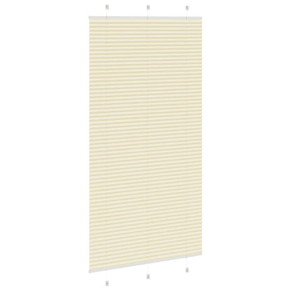vidaXL Plissee Creme 105x200 cm Stoffbreite 104,4 cm Polyester