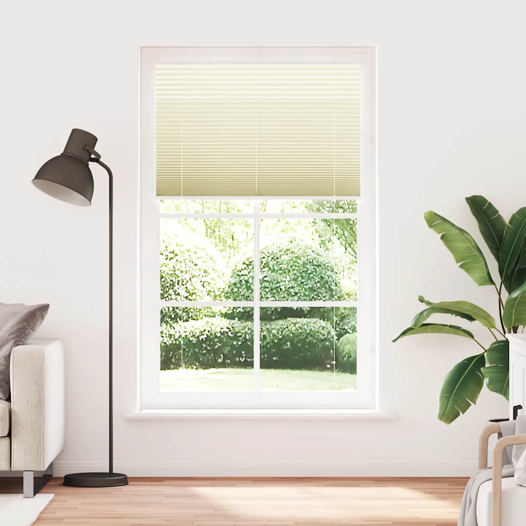 vidaXL Plissee Creme 115x200 cm Stoffbreite 114,4 cm Polyester