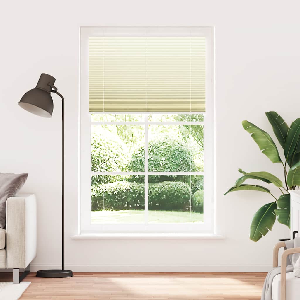 vidaXL Plissee Creme 120x200 cm Stoffbreite 119,4 cm Polyester