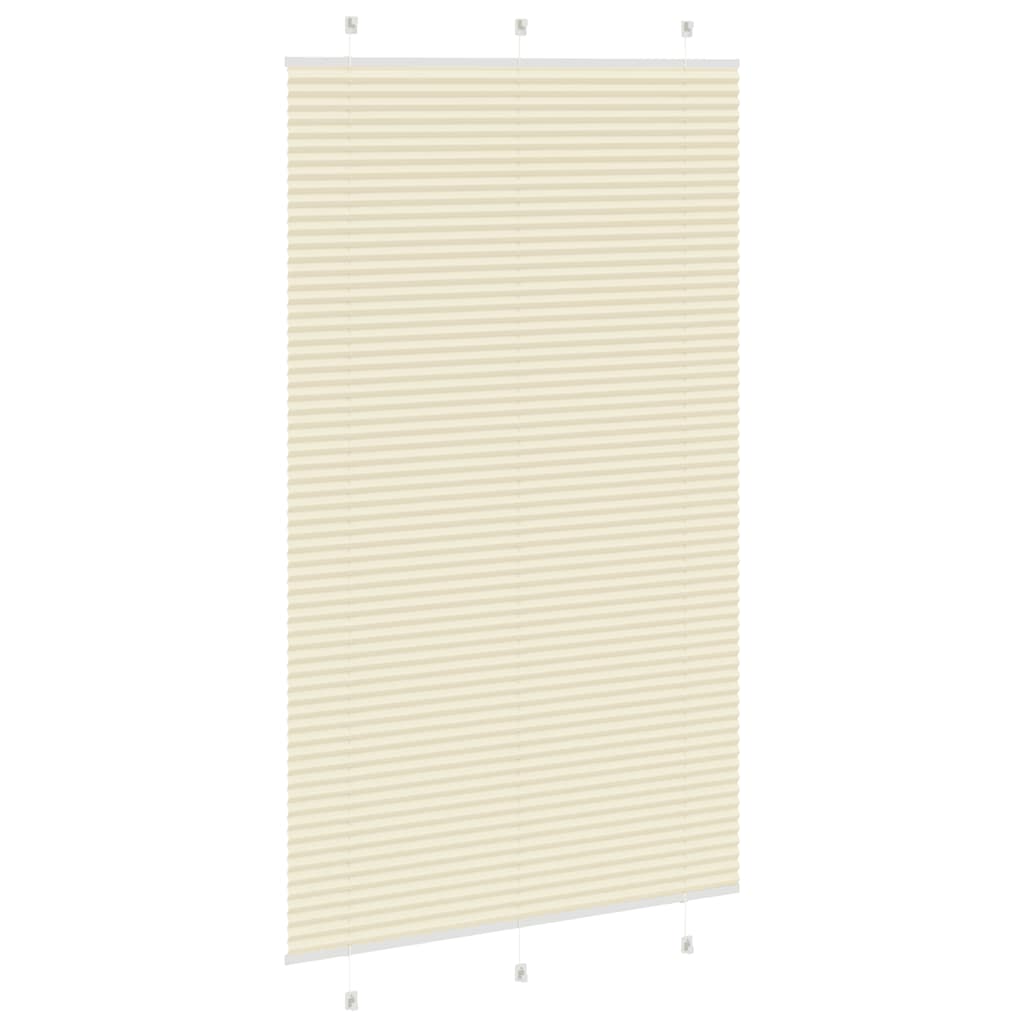 vidaXL Plissee Creme 120x200 cm Stoffbreite 119,4 cm Polyester