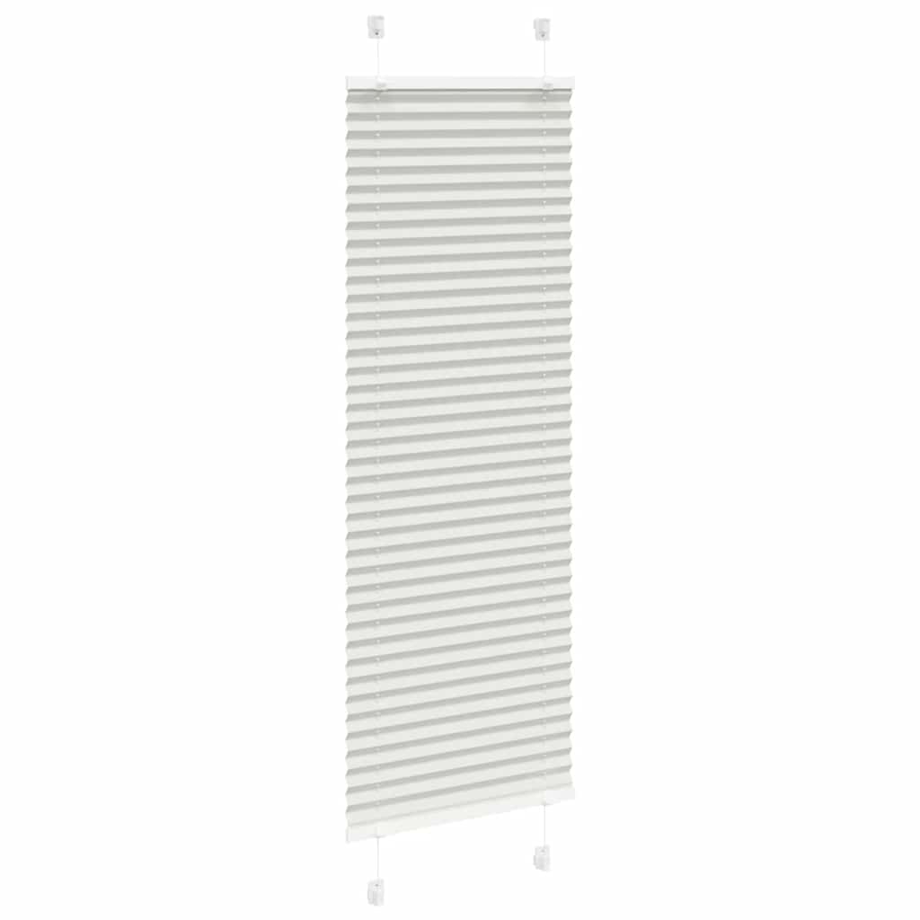 vidaXL Plissee Hellgrau 40x100 cm Stoffbreite 39,4 cm Polyester