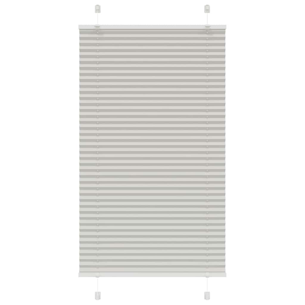 vidaXL Plissee Hellgrau 70x100 cm Stoffbreite 69,4 cm Polyester