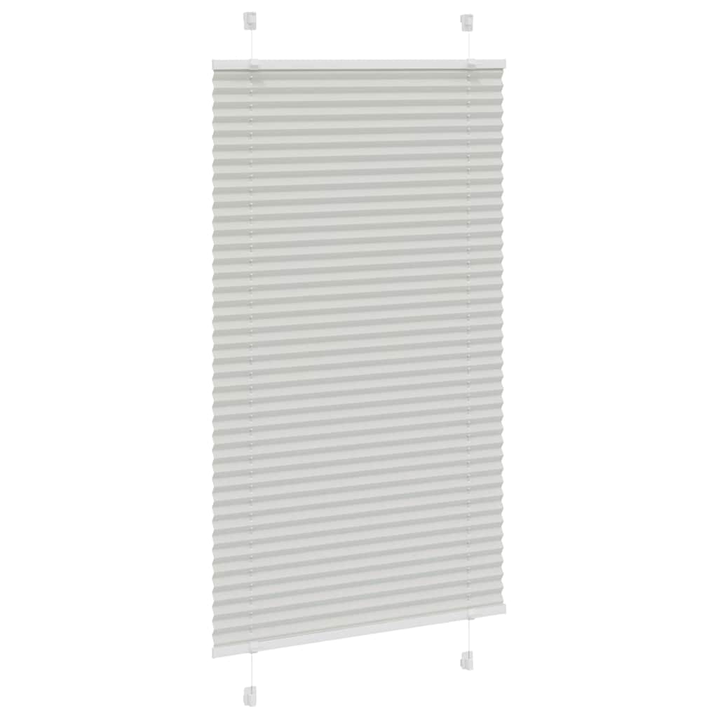 vidaXL Plissee Hellgrau 70x100 cm Stoffbreite 69,4 cm Polyester