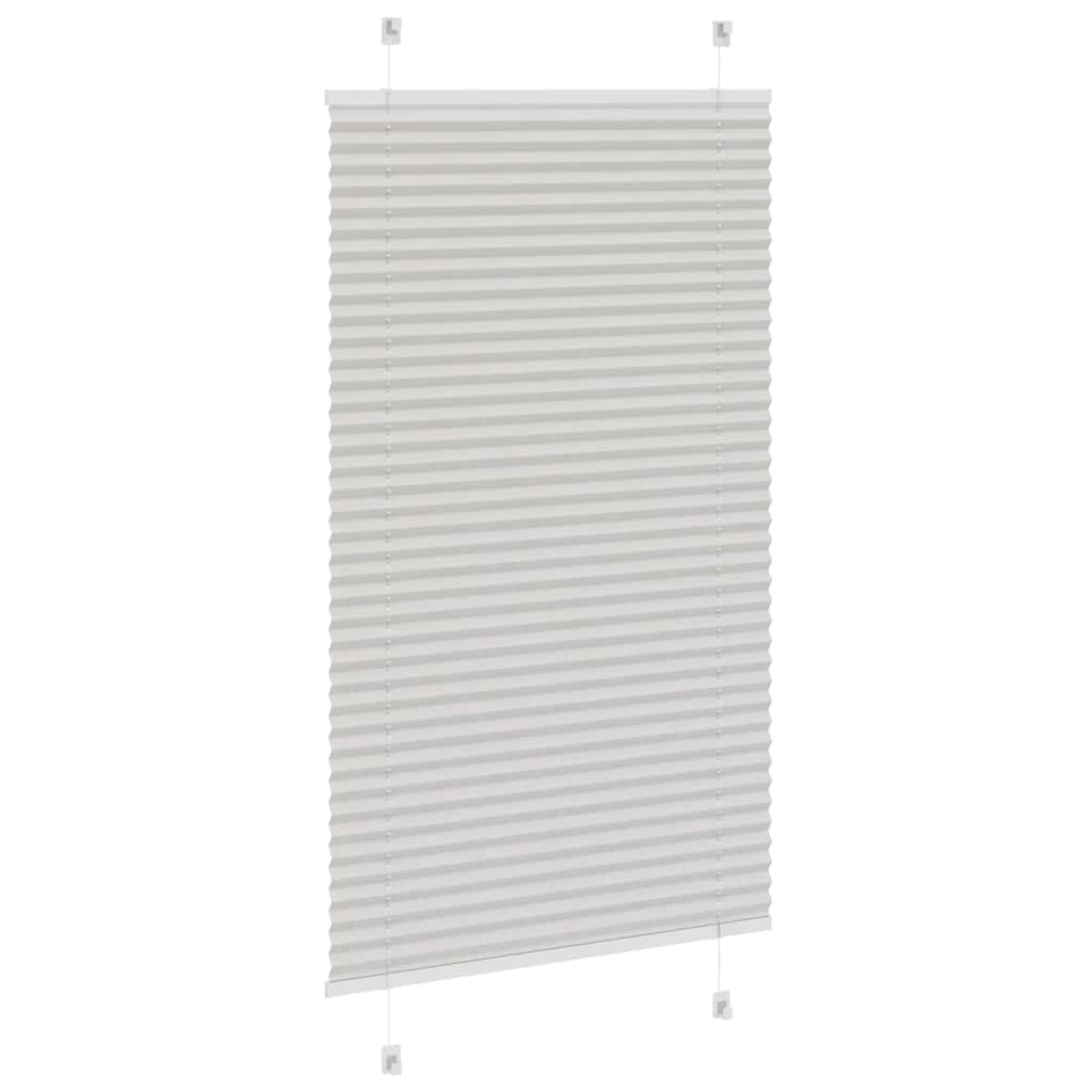 vidaXL Plissee Hellgrau 70x100 cm Stoffbreite 69,4 cm Polyester