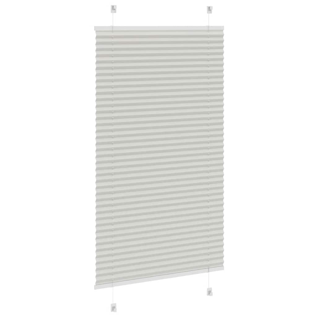 vidaXL Plissee Hellgrau 75x100 cm Stoffbreite 74,4 cm Polyester