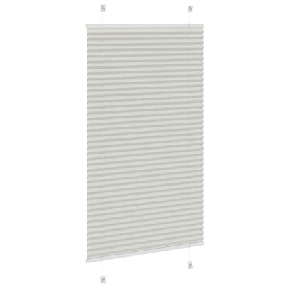 vidaXL Plissee Hellgrau 75x100 cm Stoffbreite 74,4 cm Polyester