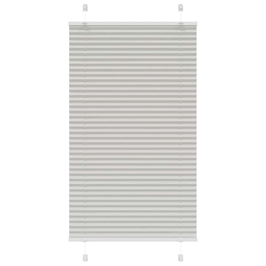 vidaXL Plissee Hellgrau 80x100 cm Stoffbreite 79,4 cm Polyester