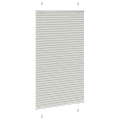 vidaXL Plissee Hellgrau 80x100 cm Stoffbreite 79,4 cm Polyester