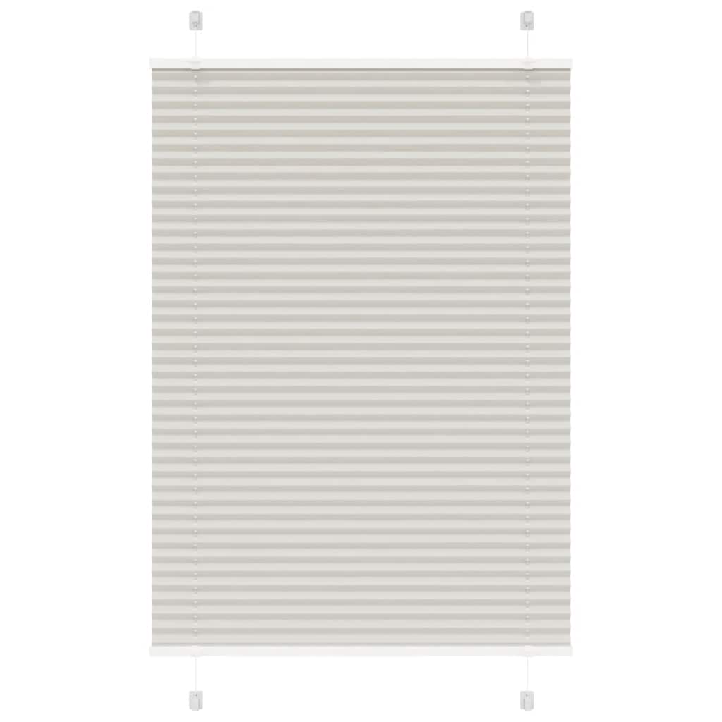 vidaXL Plissee Hellgrau 85x100 cm Stoffbreite 84,4 cm Polyester