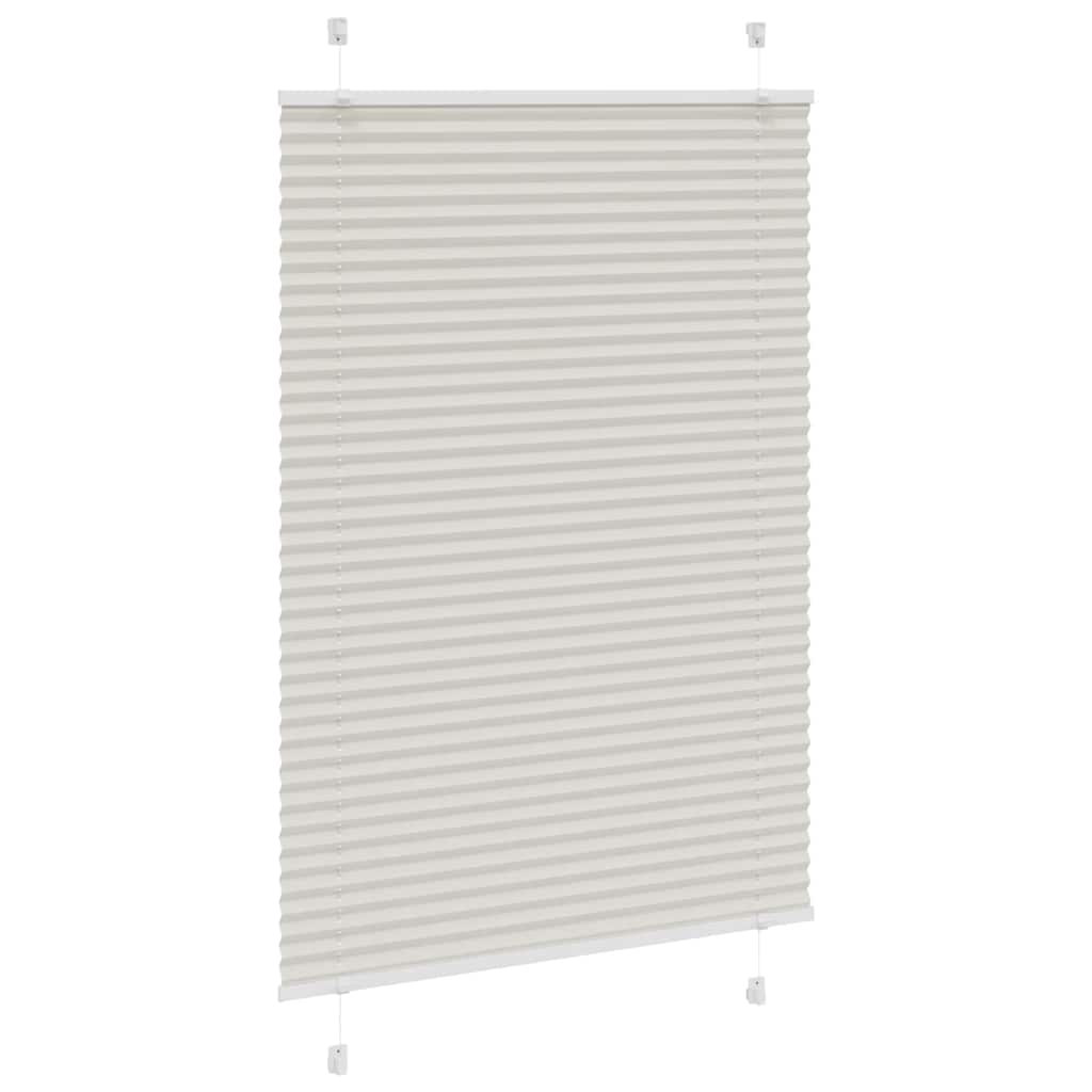 vidaXL Plissee Hellgrau 85x100 cm Stoffbreite 84,4 cm Polyester