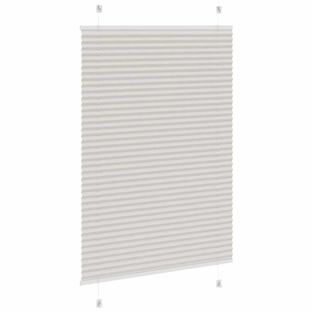 vidaXL Plissee Hellgrau 90x100 cm Stoffbreite 89,4 cm Polyester