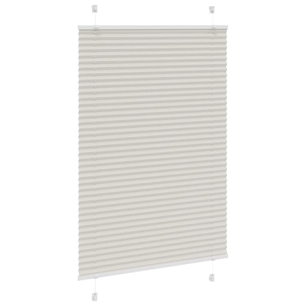 vidaXL Plissee Hellgrau 95x100 cm Stoffbreite 94,4 cm Polyester