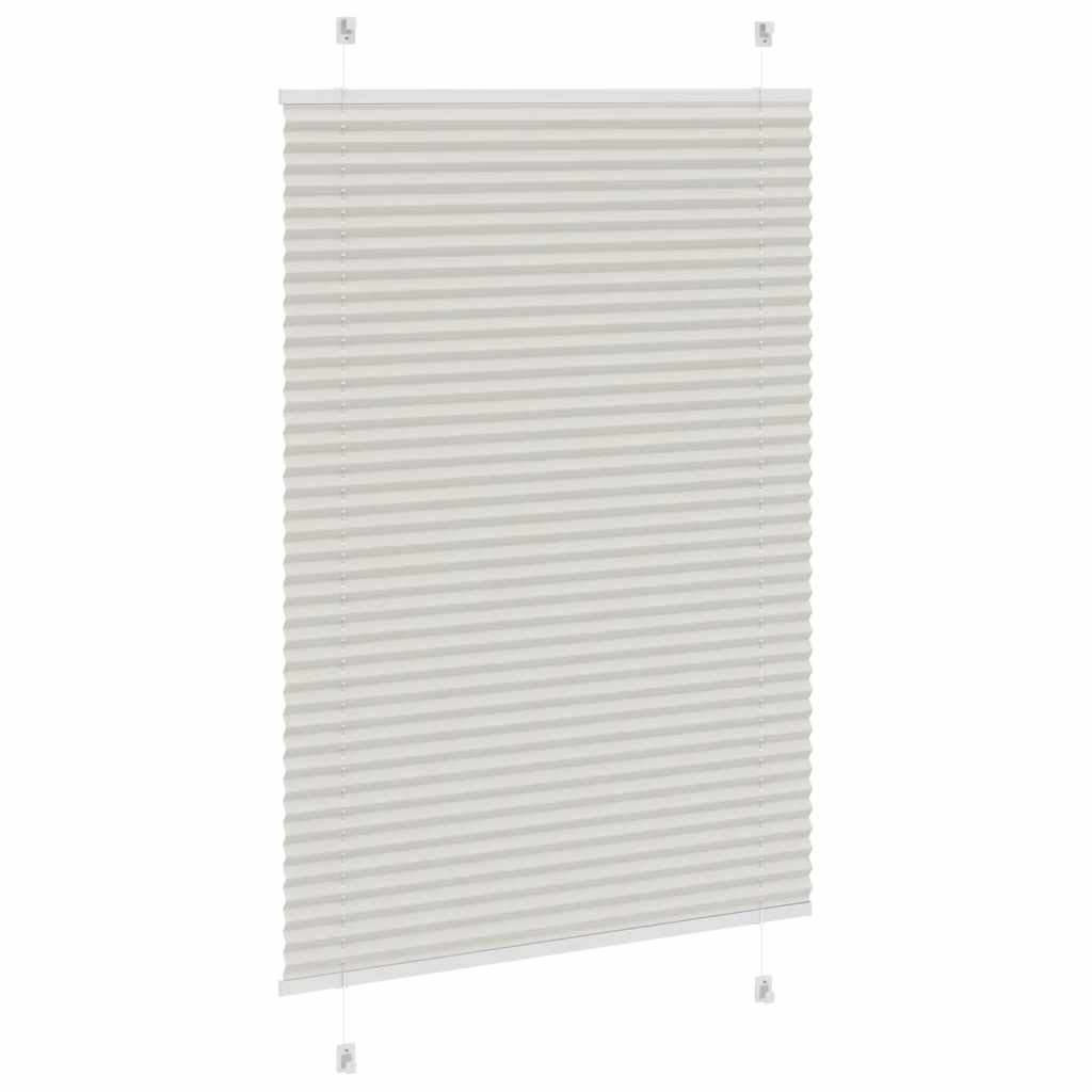 vidaXL Plissee Hellgrau 95x100 cm Stoffbreite 94,4 cm Polyester