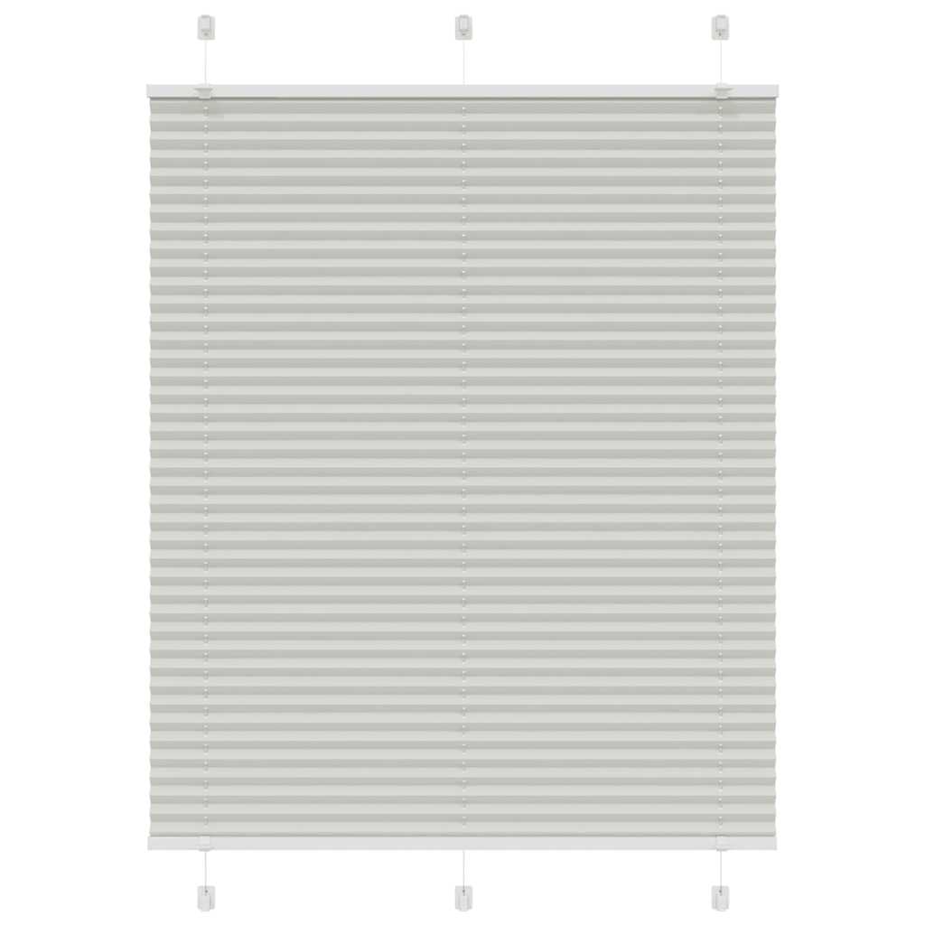 vidaXL Store plissé gris clair 105x100 cm Largeur du tissu 104,4 cm Polyester