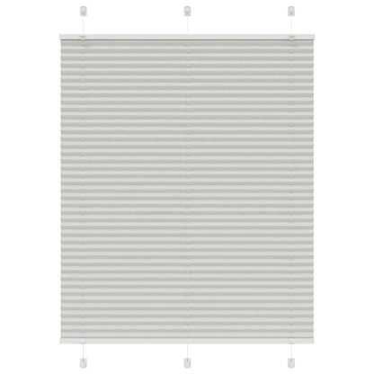vidaXL Store plissé gris clair 105x100 cm Largeur du tissu 104,4 cm Polyester