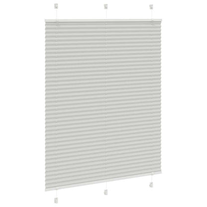 vidaXL Store plissé gris clair 105x100 cm Largeur du tissu 104,4 cm Polyester