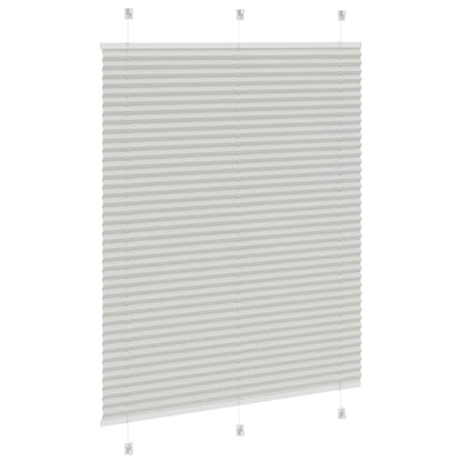 vidaXL Store plissé gris clair 105x100 cm Largeur du tissu 104,4 cm Polyester