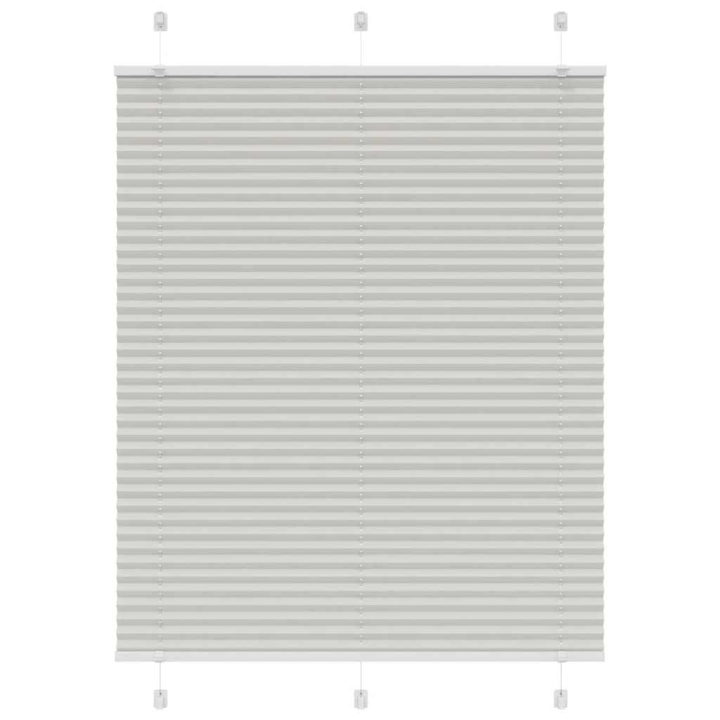 vidaXL Plissee Hellgrau 110x100 cm Stoffbreite 109,4 cm Polyester
