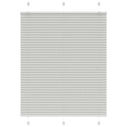 vidaXL Plissee Hellgrau 110x100 cm Stoffbreite 109,4 cm Polyester