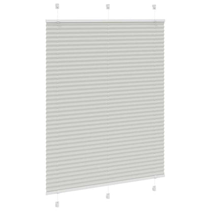 vidaXL Plissee Hellgrau 110x100 cm Stoffbreite 109,4 cm Polyester